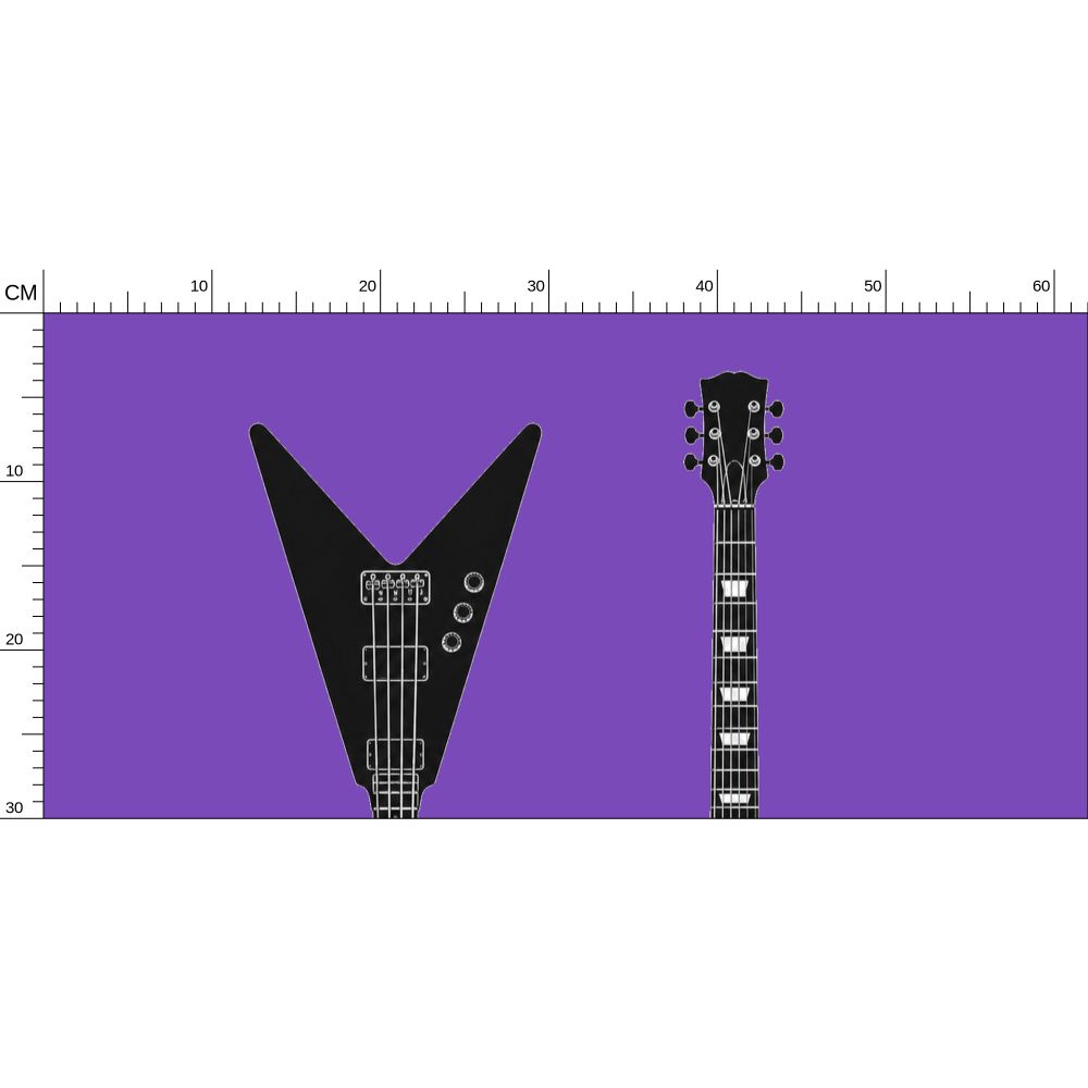 Rebel Riot - Guitar - Statement Wallpaper - Purple