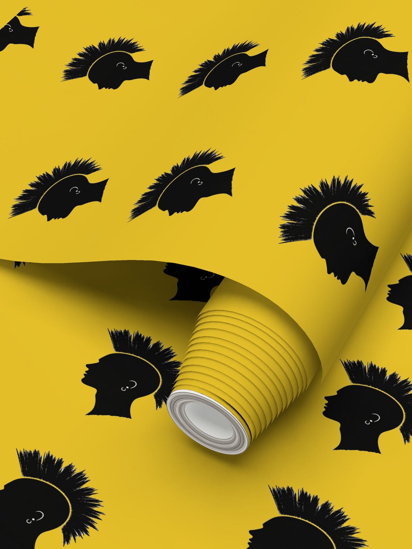 Rebel Riot - Mohawk - Signature Wallpaper - Yellow