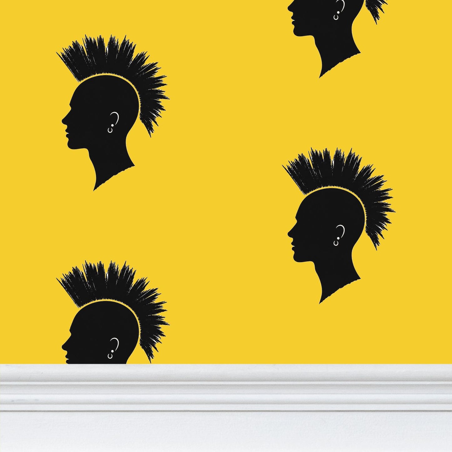 Rebel Riot - Mohawk - Signature Wallpaper - Yellow