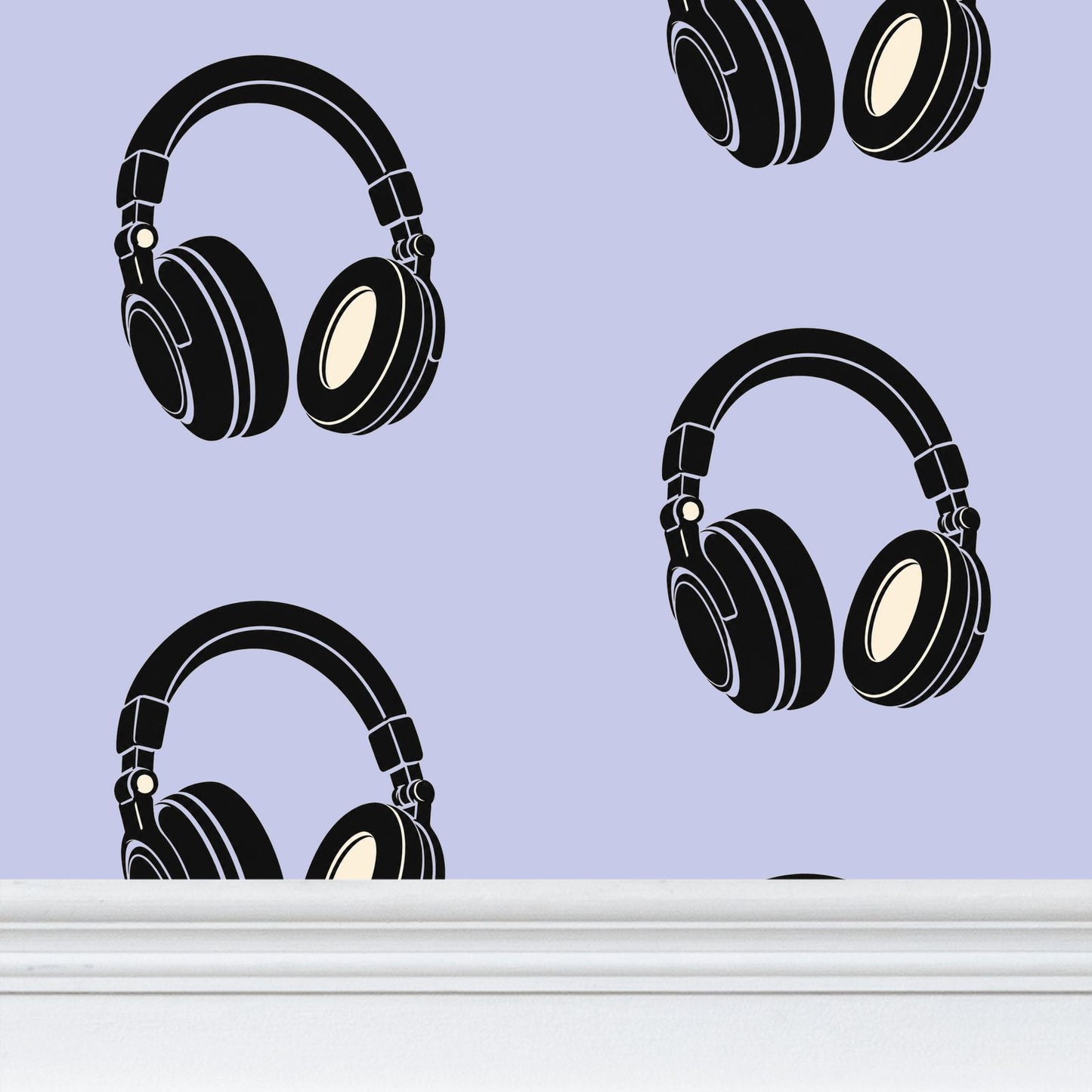 Rebel Riot - Headphones - Signature - Wallpaper- Baby Blue