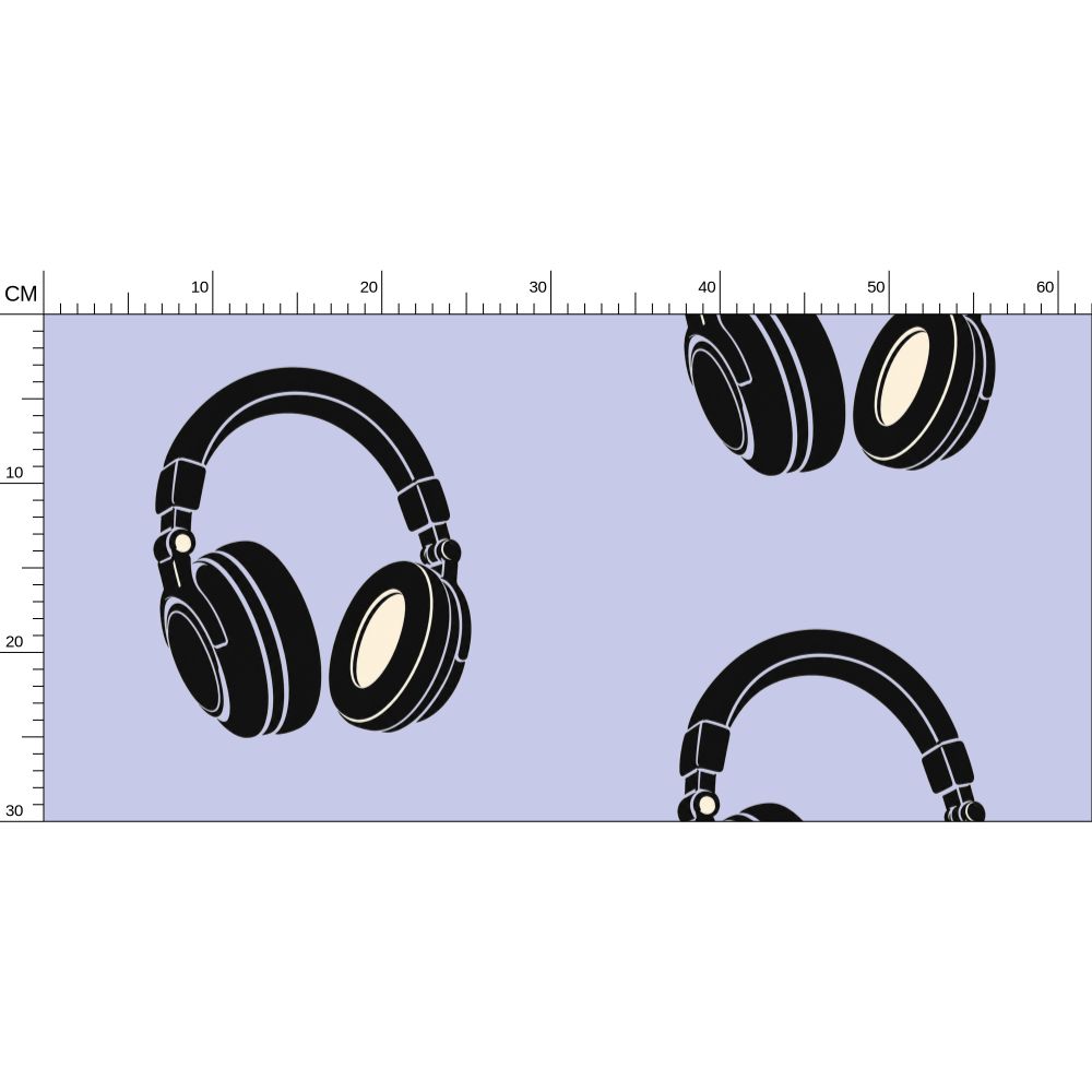Rebel Riot - Headphones - Signature - Wallpaper- Baby Blue