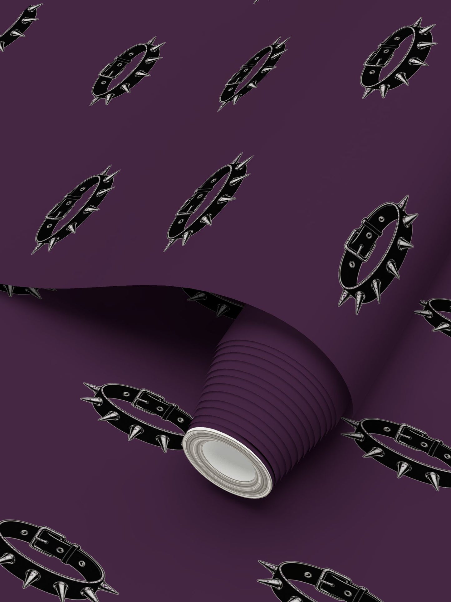 Rebel Riot - Studded Choker - Signiture Wallpaper - Plum