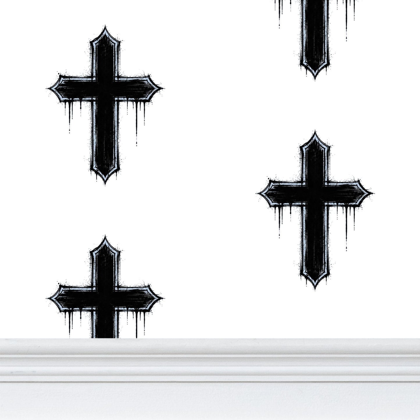 Rebel Riot - Cross - Signature Wallpaper - White