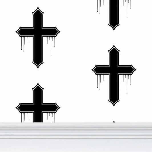 Rebel Riot - Cross - Signature Wallpaper - White