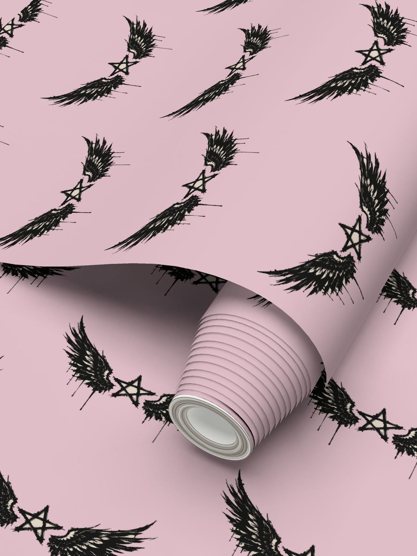 Rebel Riot - Star Wings - Wallpaper - Blush