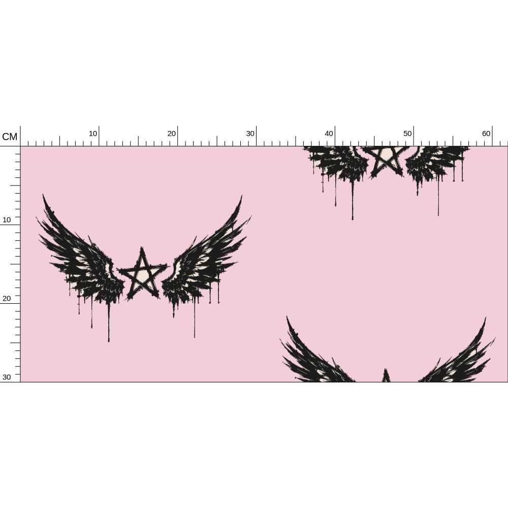 Rebel Riot - Star Wings - Wallpaper - Blush