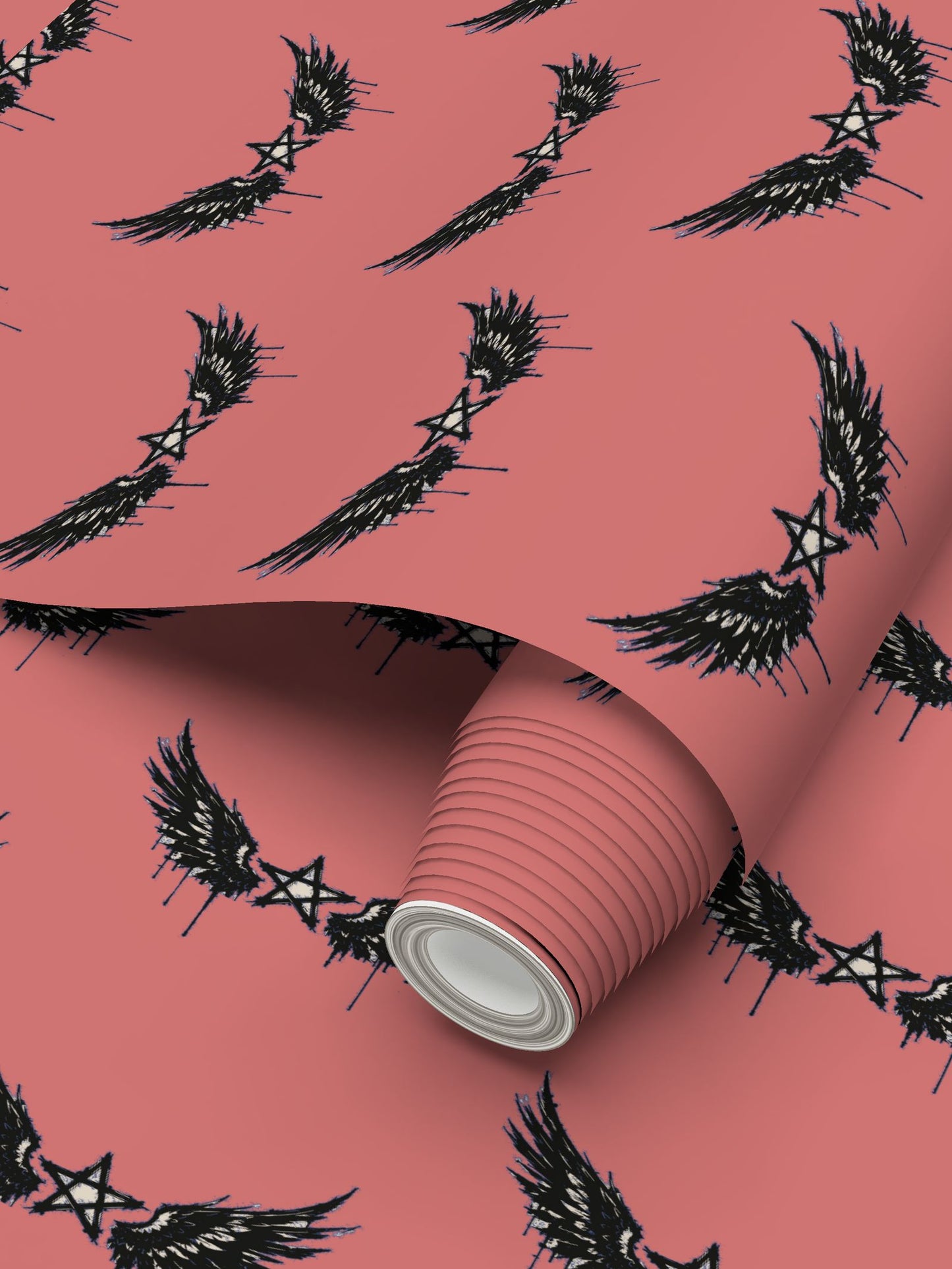 Rebel Riot - Star Wings - Wallpaper - Apricot