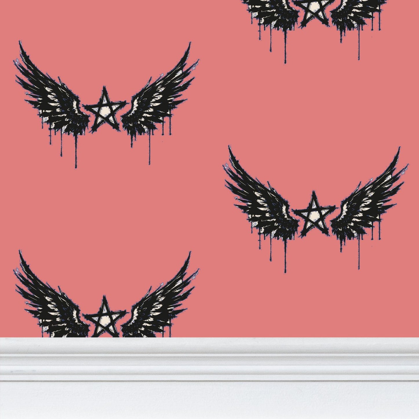 Rebel Riot - Star Wings - Wallpaper - Apricot