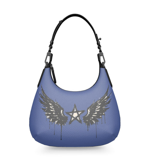Rebel Riot - Star Wings Leather Handbag - Midnight