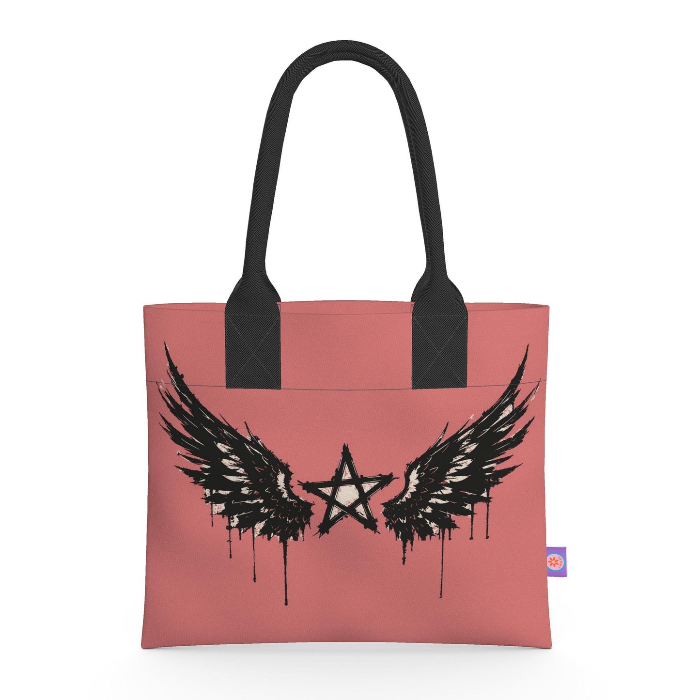 Rebel Riot - Star Wings - Neoprene Handbag - Apricot