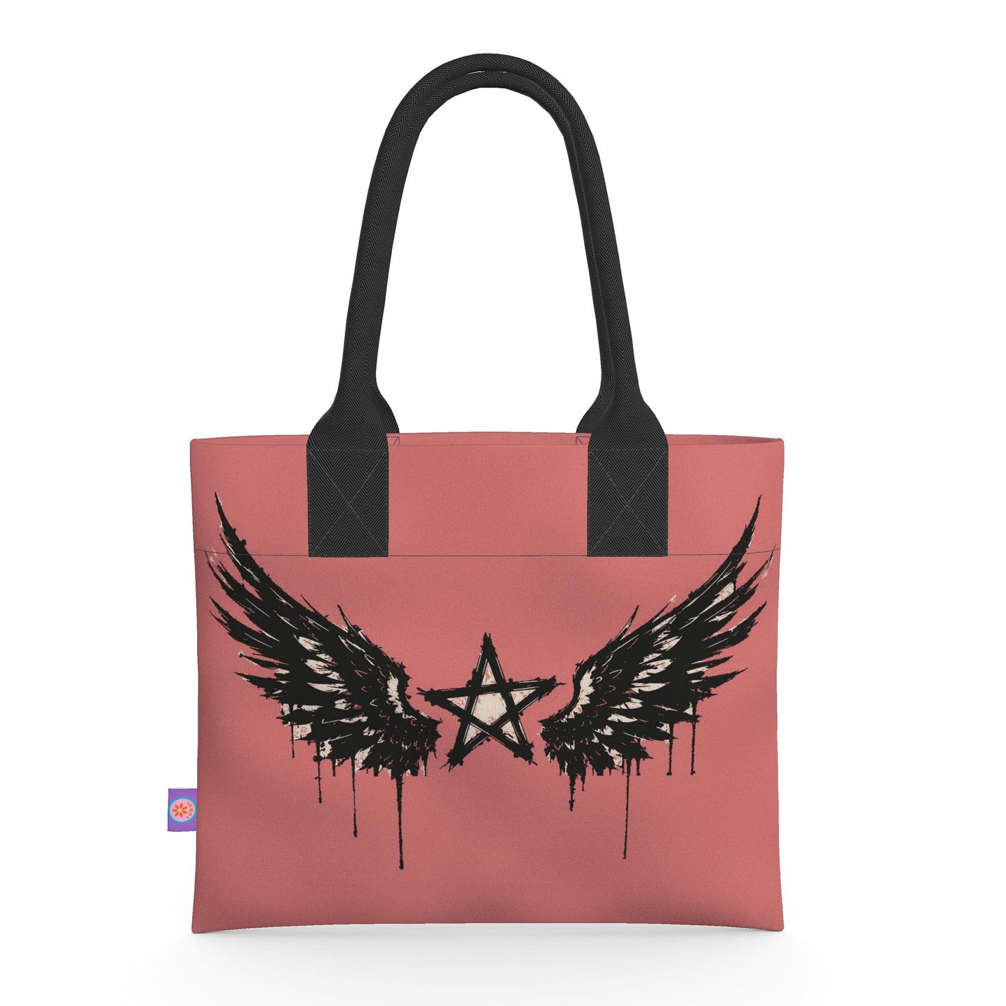 Rebel Riot - Star Wings - Neoprene Handbag - Apricot