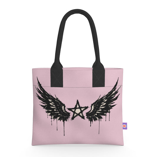 Rebel Riot - Star Wings - Neoprene Handbag - Blush