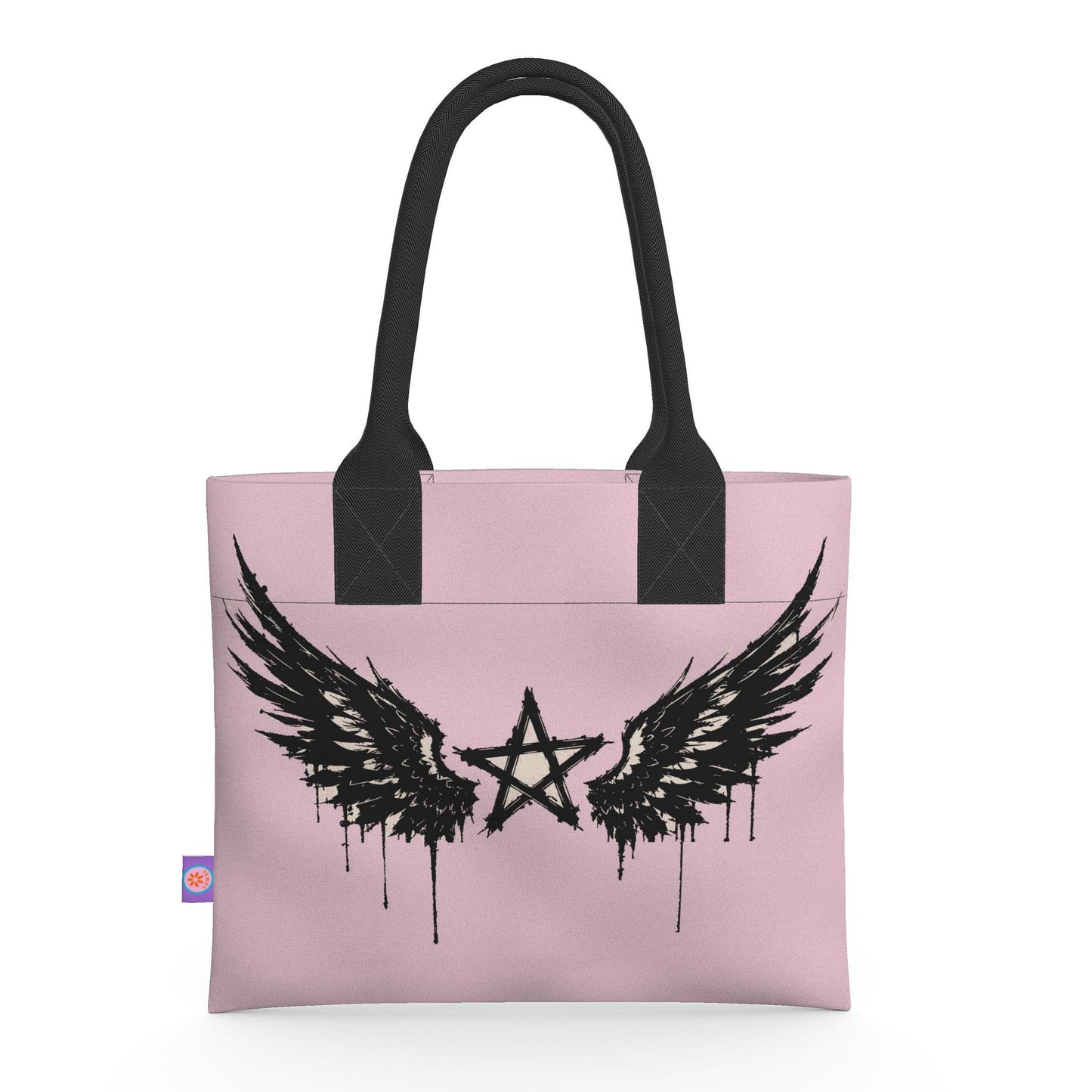 Rebel Riot - Star Wings - Neoprene Handbag - Blush