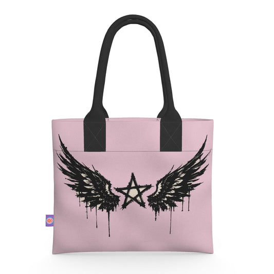 Rebel Riot - Star Wings - Neoprene Handbag - Blush