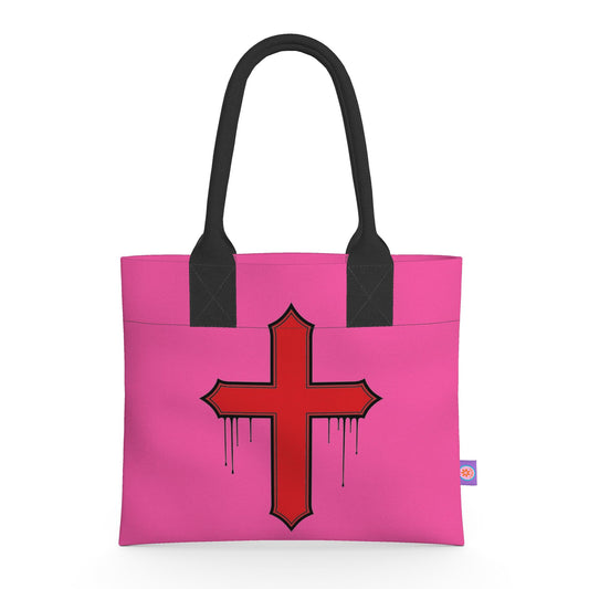 Rebel Riot - Gothica Cross - Neoprene Handbag - Carnation