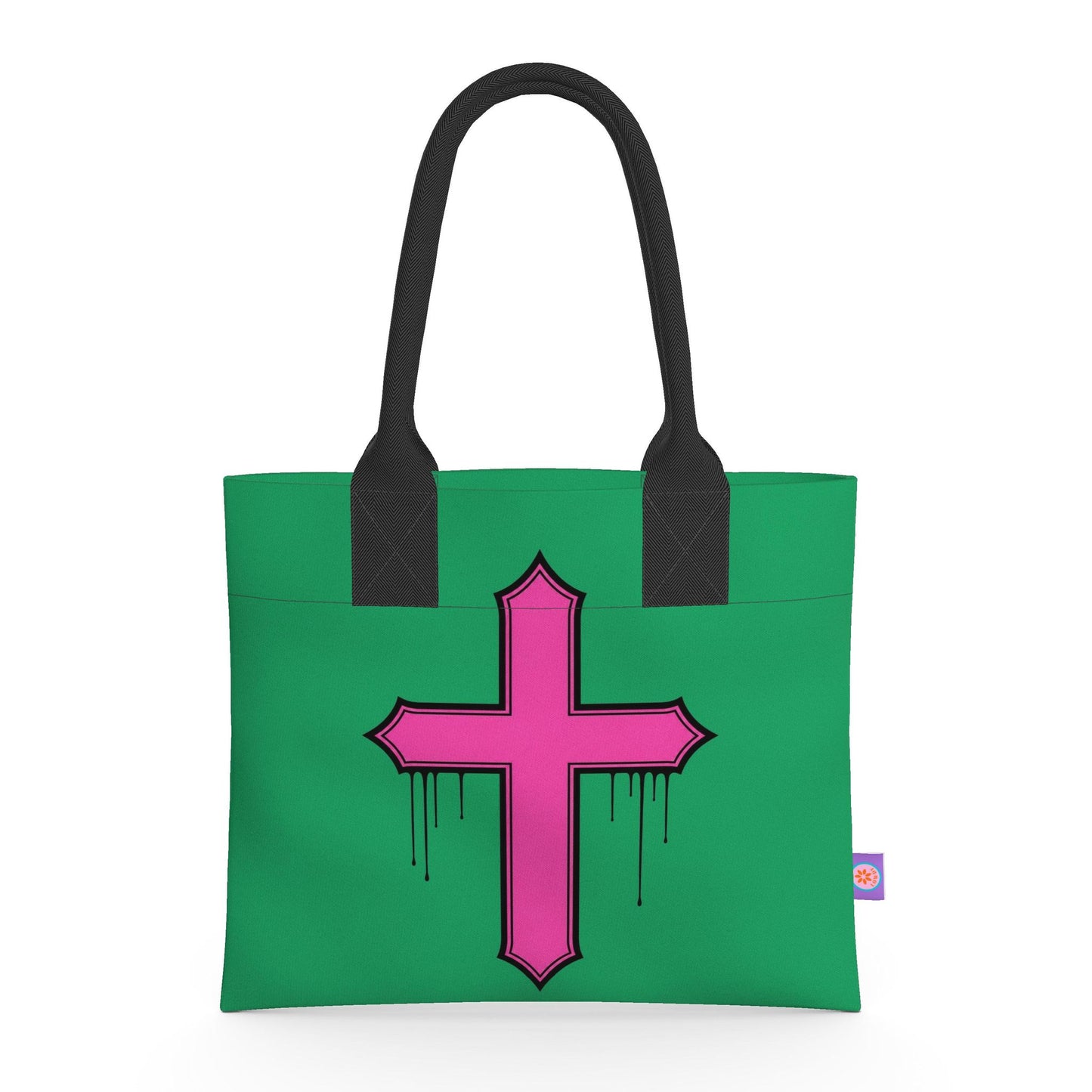 Rebel Riot - Cross - Neoprene Handbag - Emerald