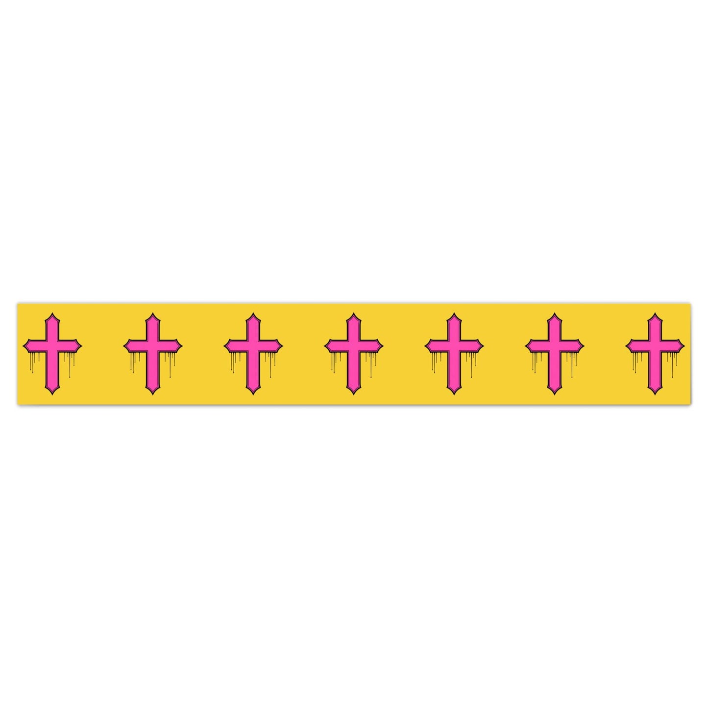 Rebel Riot - Cross - Wallpaper Border - Mellow Yellow