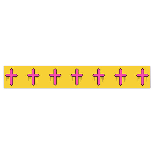 Rebel Riot - Cross - Wallpaper Border - Mellow Yellow