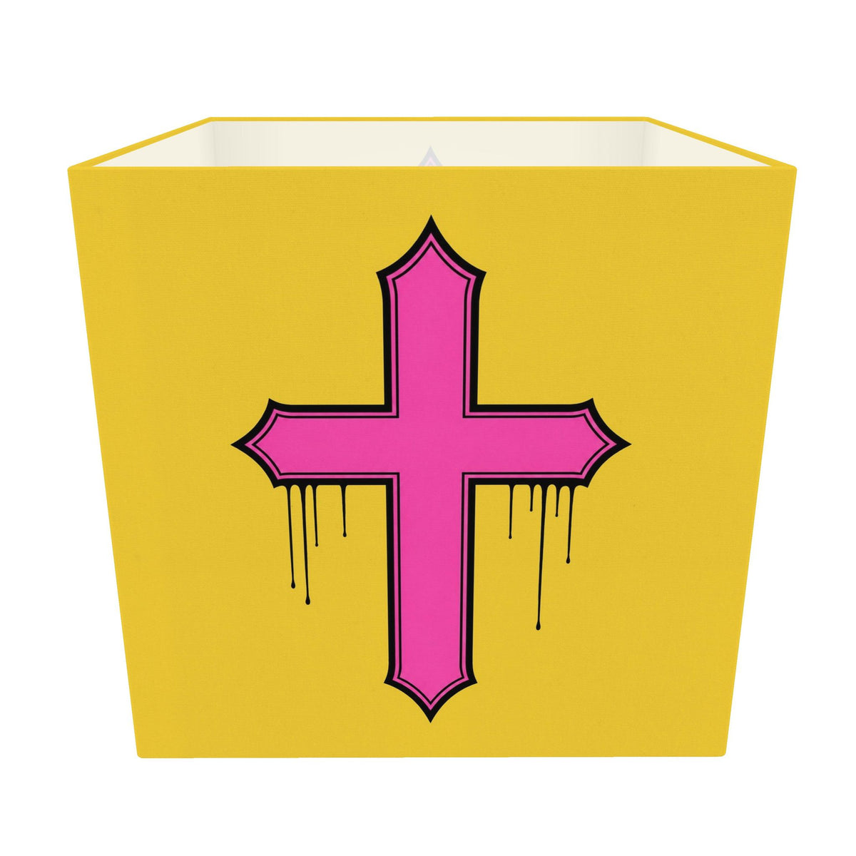 Rebel Riot - Gothica Cross Square Lampshade - Golden