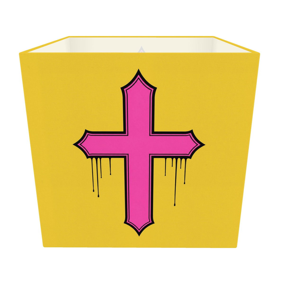 Rebel Riot - Gothica Cross Square Lampshade - Golden