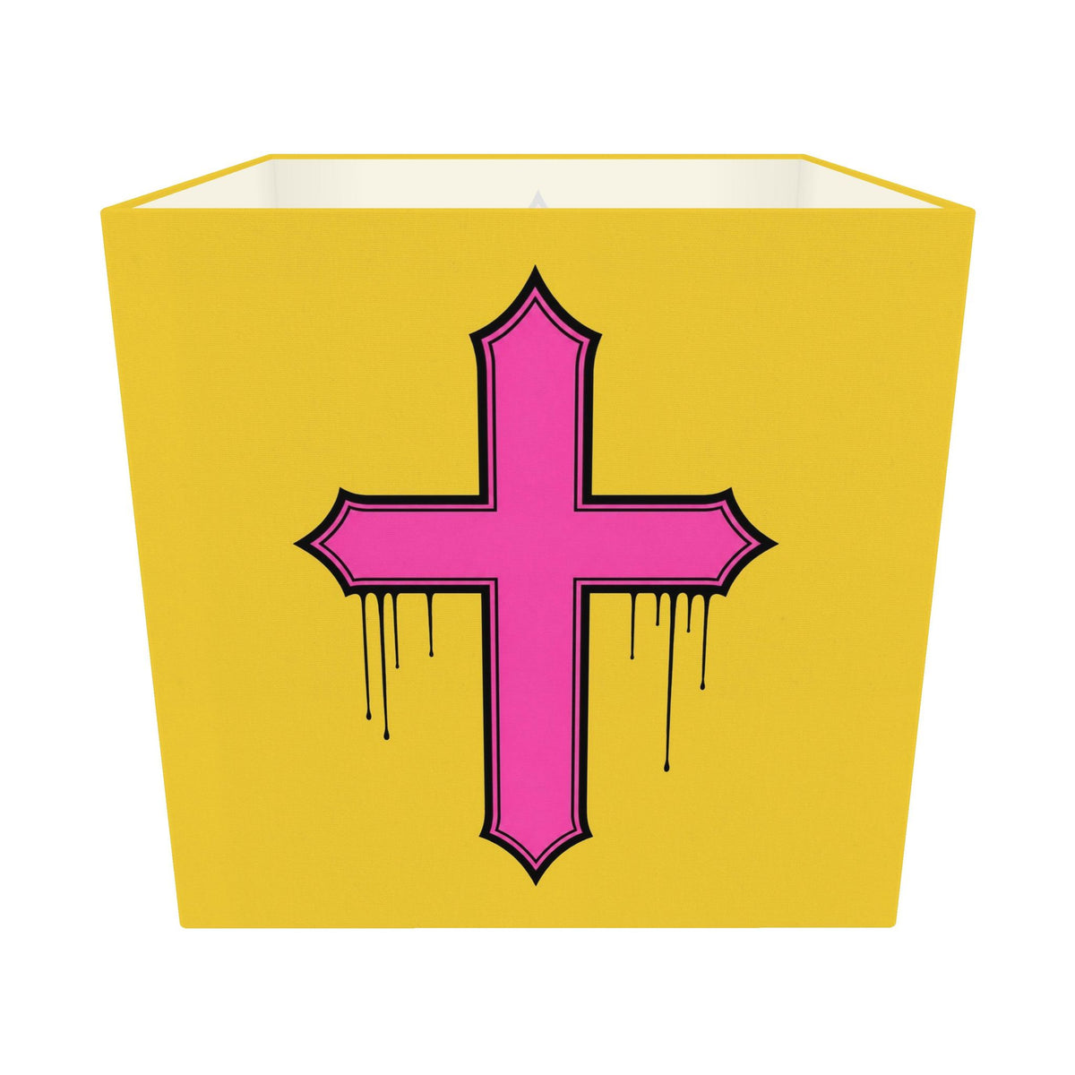 Rebel Riot - Gothica Cross Square Lampshade - Golden