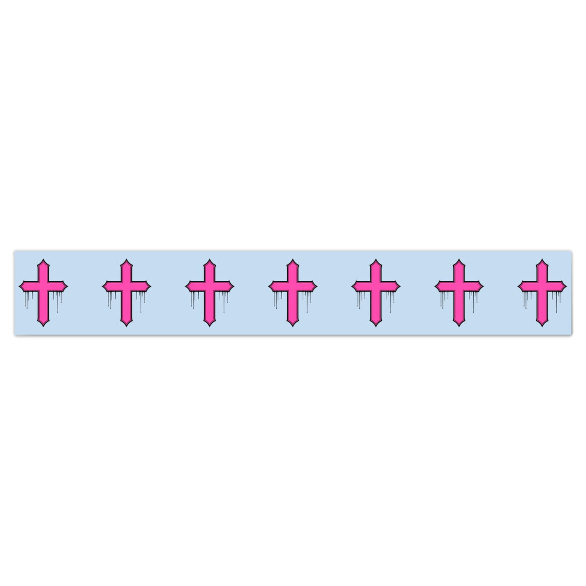 Rebel Riot - Gothica Cross - Wallpaper Border - Frostbite — Lowdy self-adhesive wallpaper border