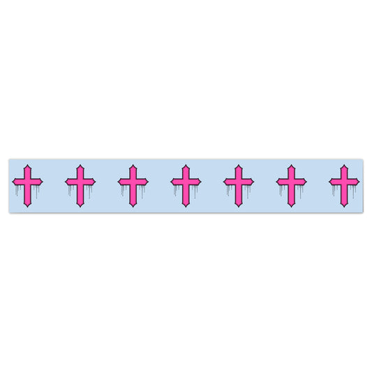 Rebel Riot - Gothica Cross - Wallpaper Border - Frostbite — Lowdy self-adhesive wallpaper border