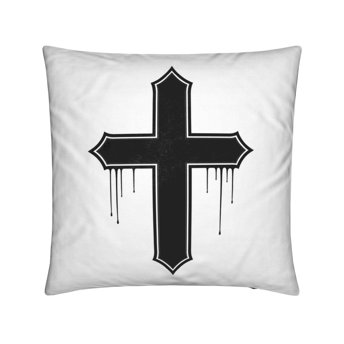 Rebel Riot - Gothica Cross Cushion - Ghost