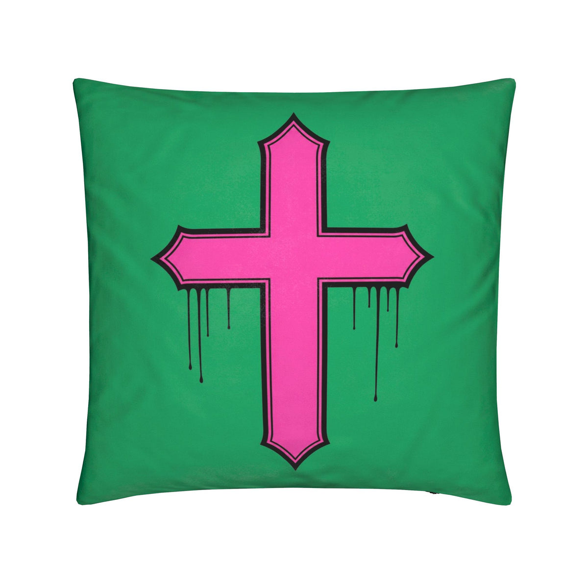 Rebel Riot - Gothica Cross Cushion - Emerald