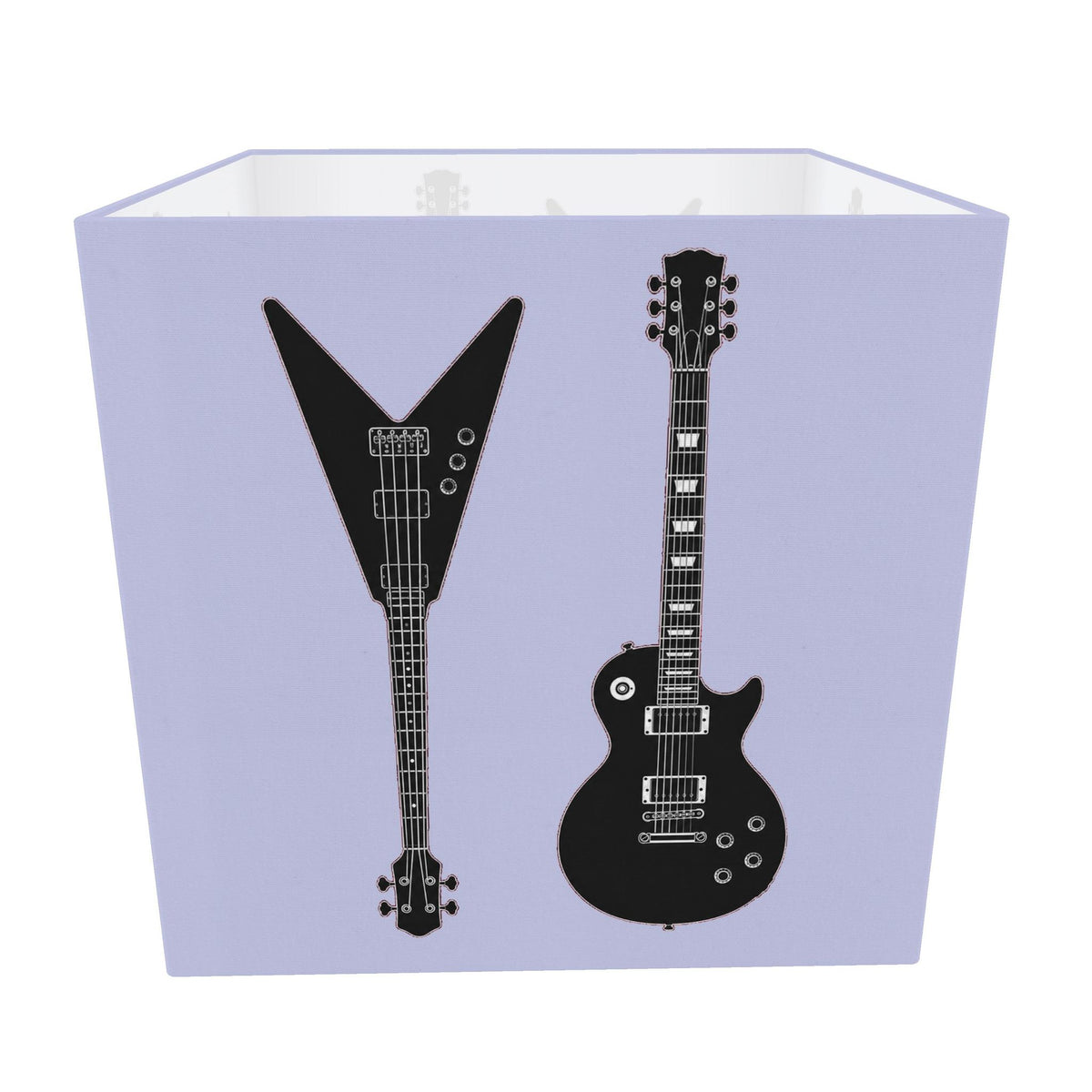 Rebel Riot - Electric Guitar Square Lampshade - Ice