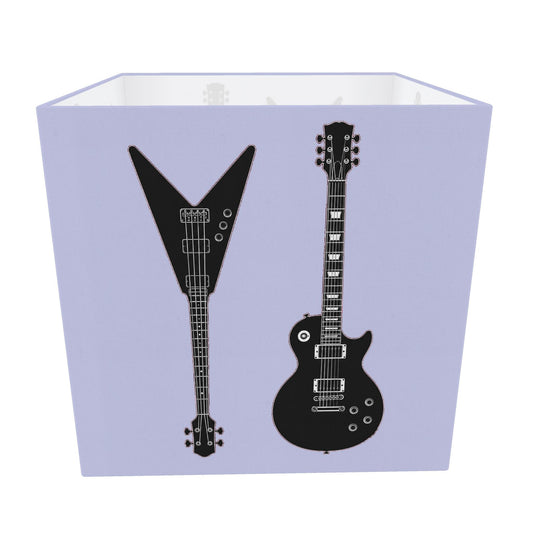 Rebel Riot - Electric Guitar Square Lampshade - Ice