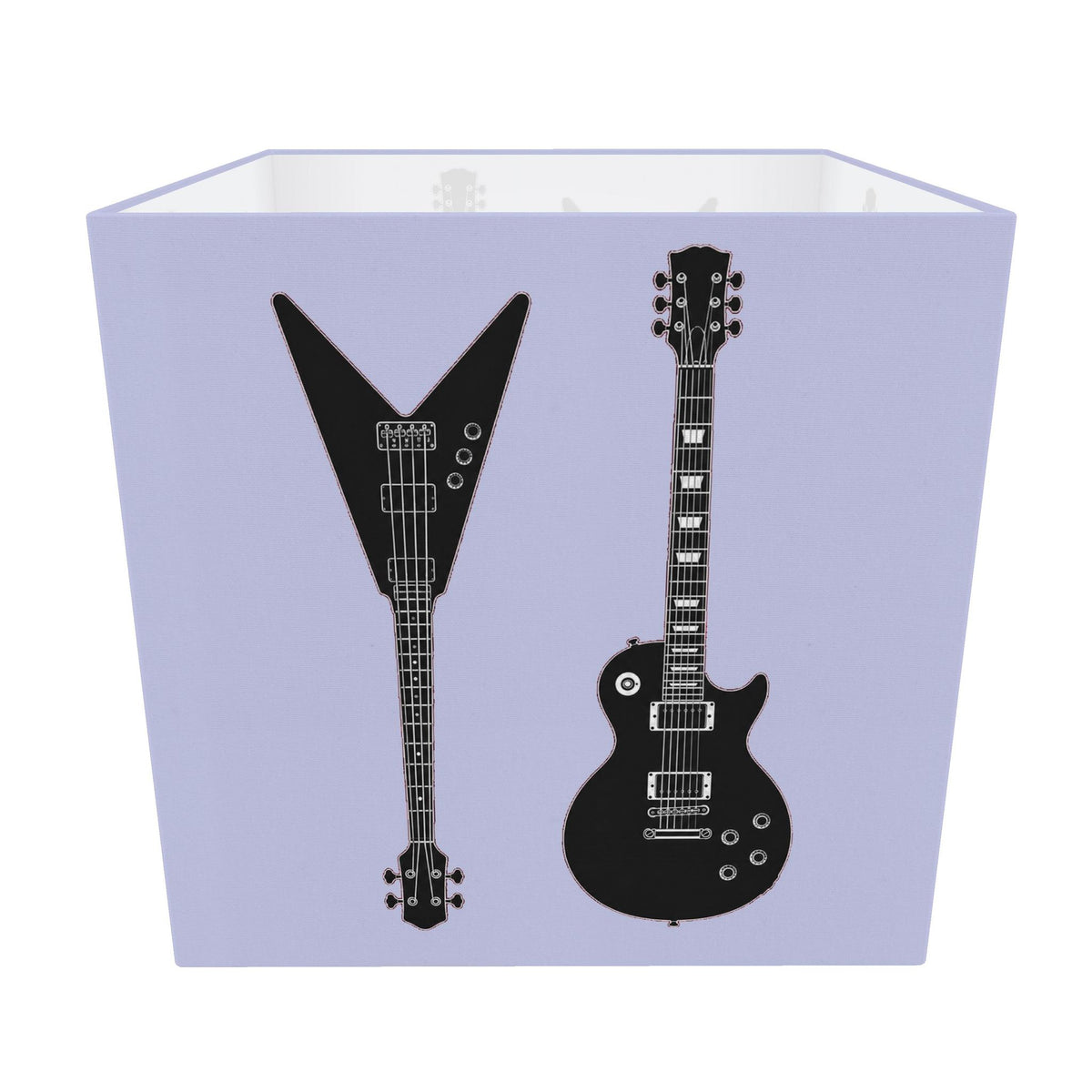 Rebel Riot - Electric Guitar Square Lampshade - Ice