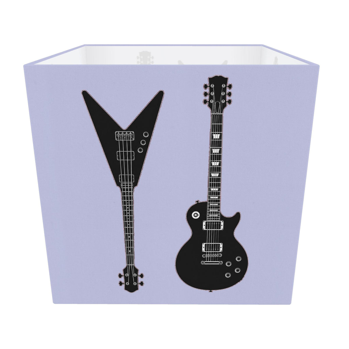 Rebel Riot - Electric Guitar Square Lampshade - Ice