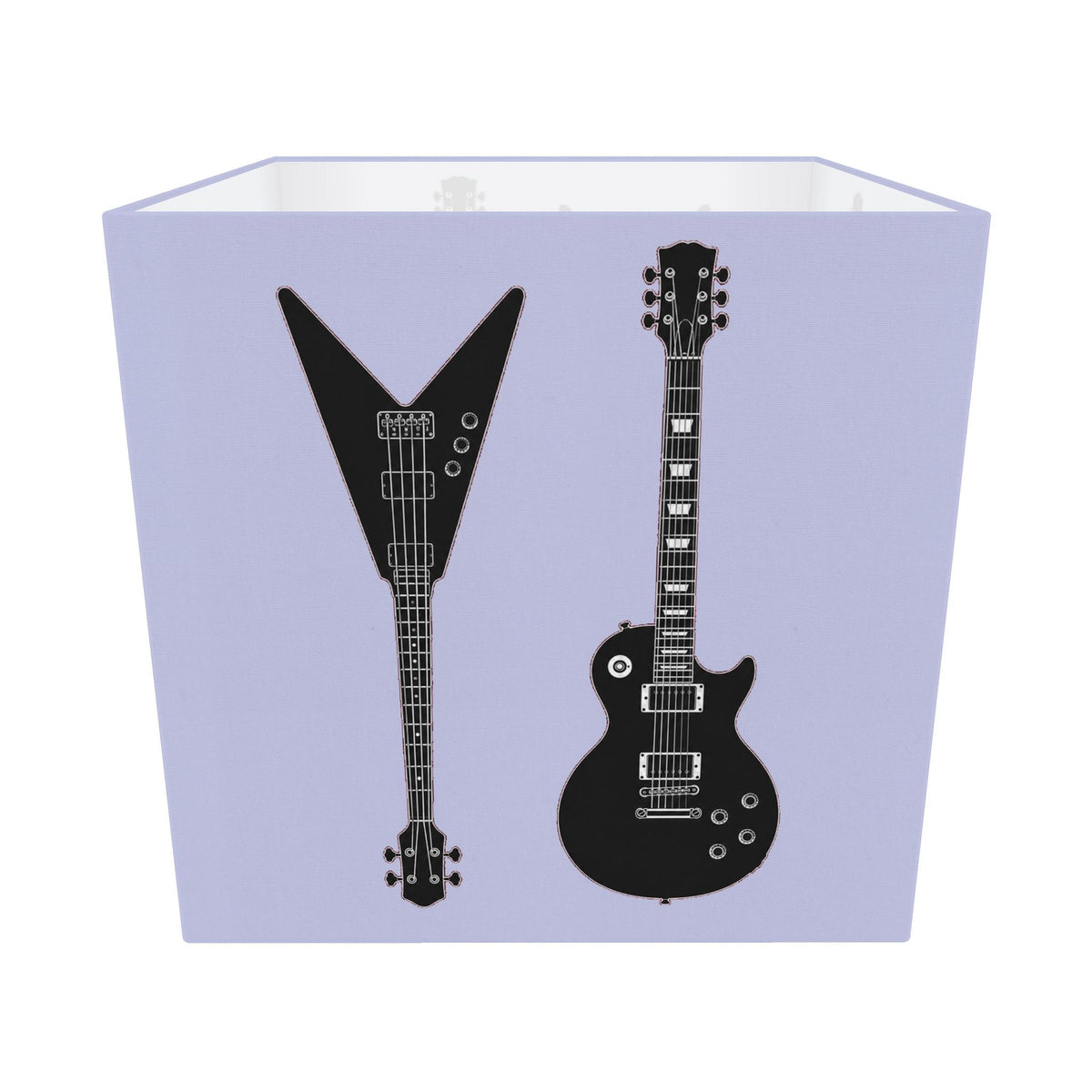 Rebel Riot - Electric Guitar Square Lampshade - Ice