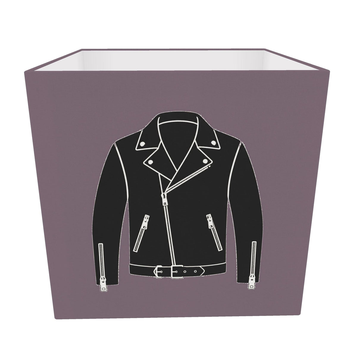 Rebel Riot - Leather Jacket Square Lampshade - Mink