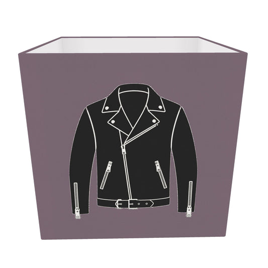 Rebel Riot - Leather Jacket Square Lampshade - Mink