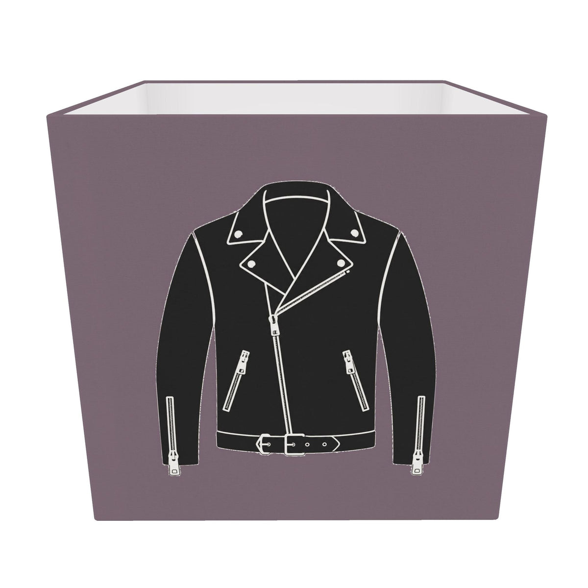 Rebel Riot - Leather Jacket Square Lampshade - Mink
