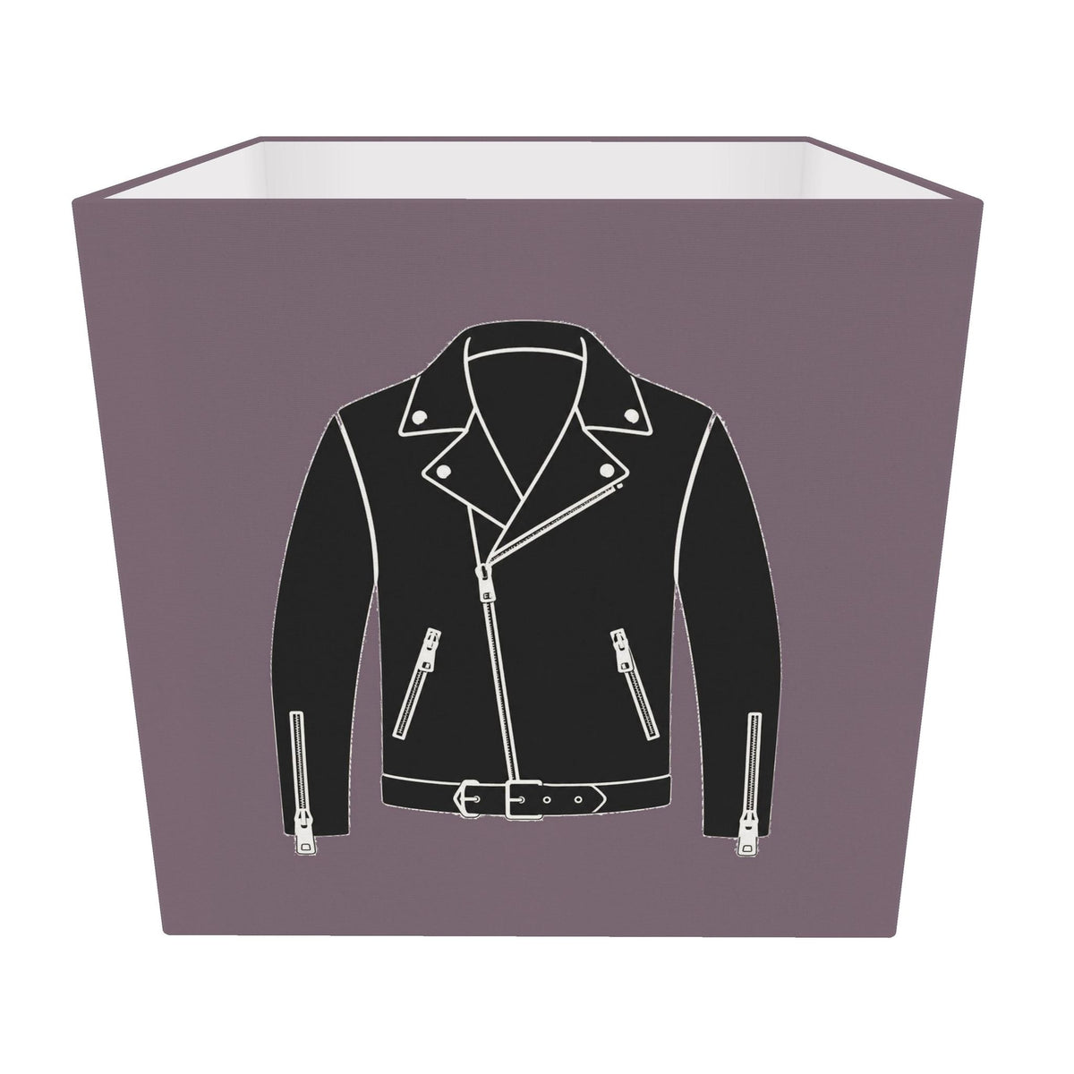 Rebel Riot - Leather Jacket Square Lampshade - Mink