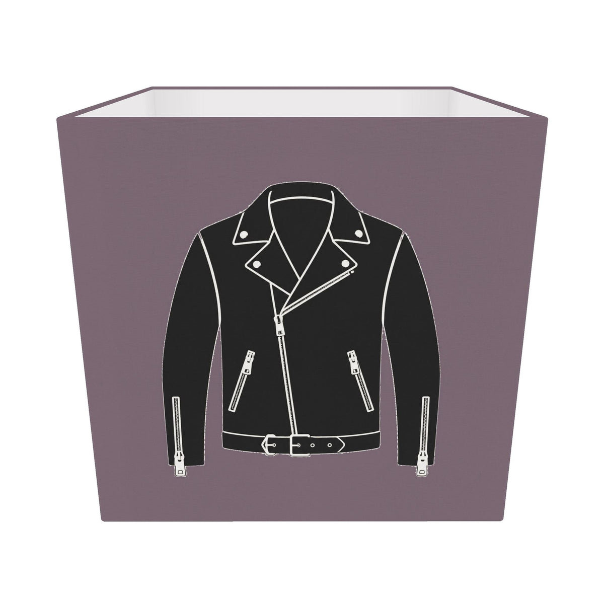 Rebel Riot - Leather Jacket Square Lampshade - Mink