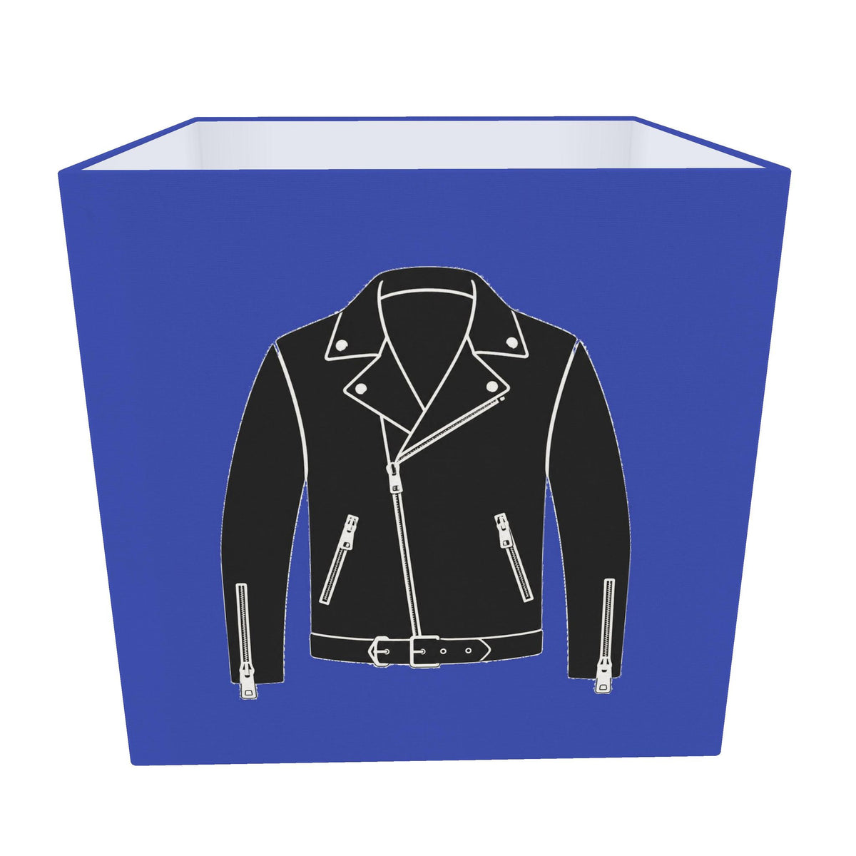 Rebel Riot - Leather Jacket Square Lampshade - Cobalt