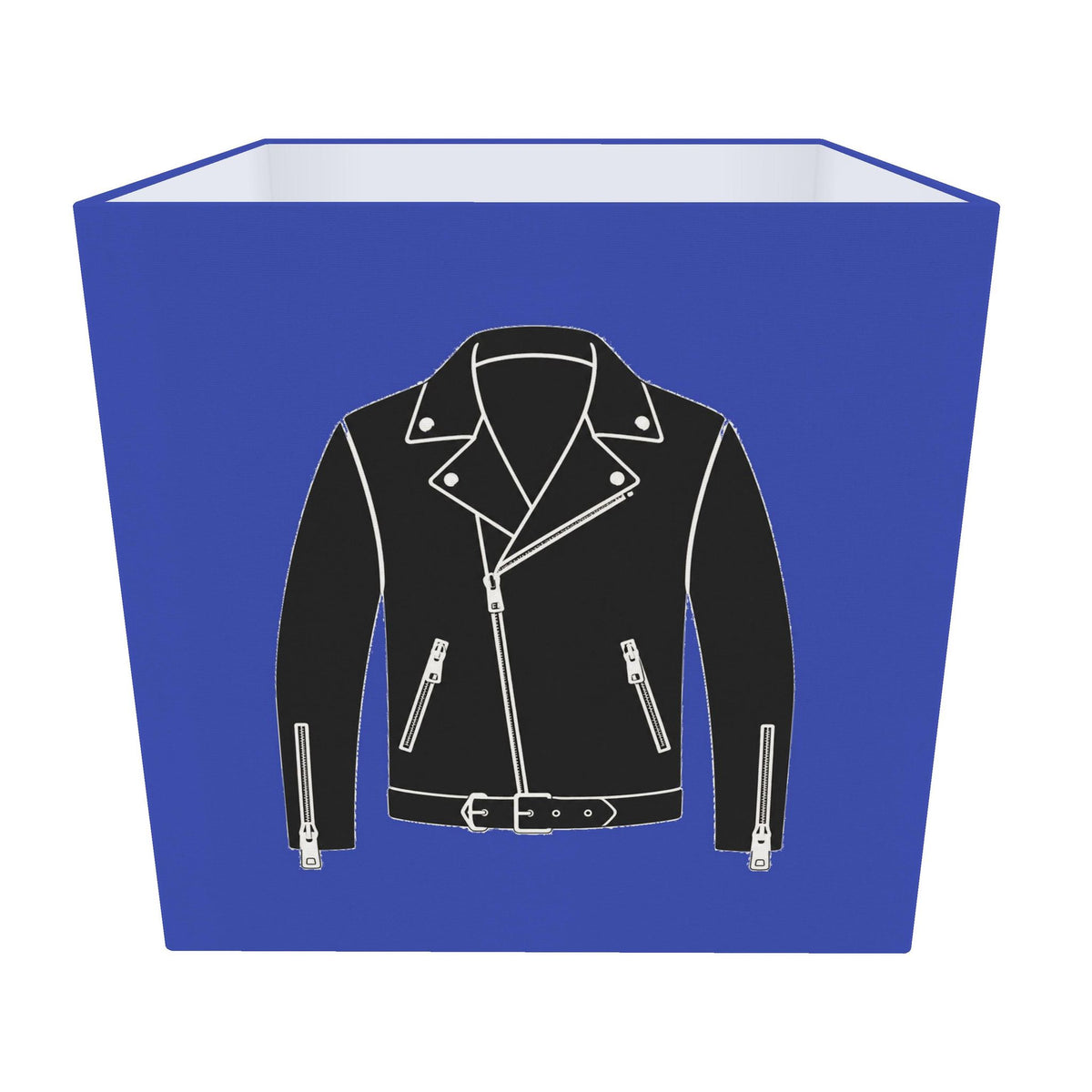 Rebel Riot - Leather Jacket Square Lampshade - Cobalt