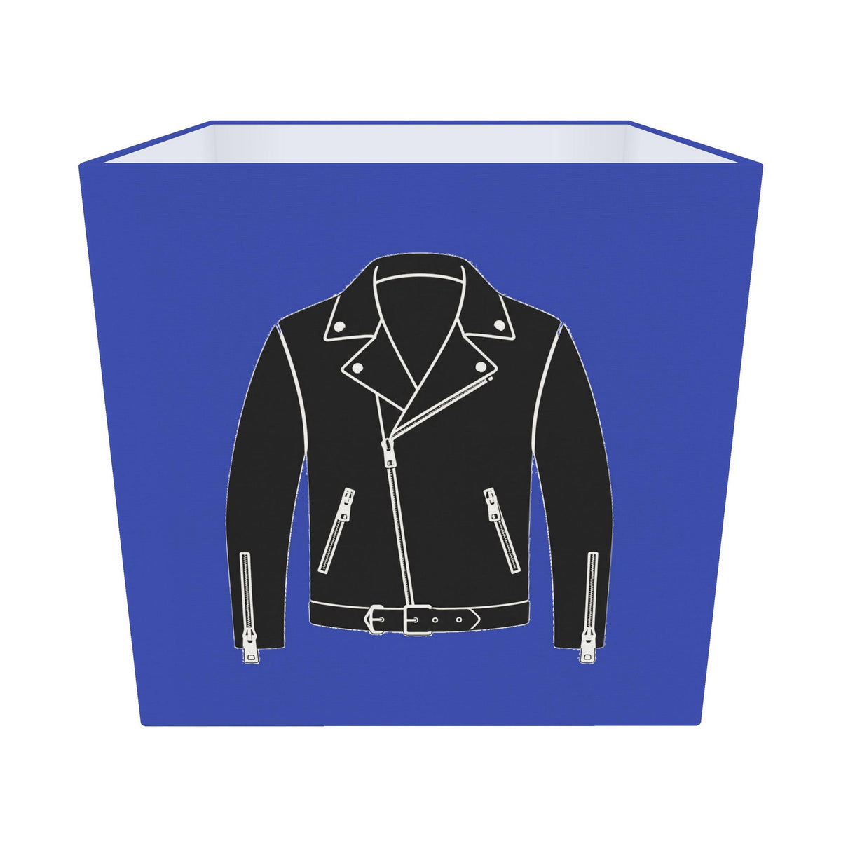Rebel Riot - Leather Jacket Square Lampshade - Cobalt