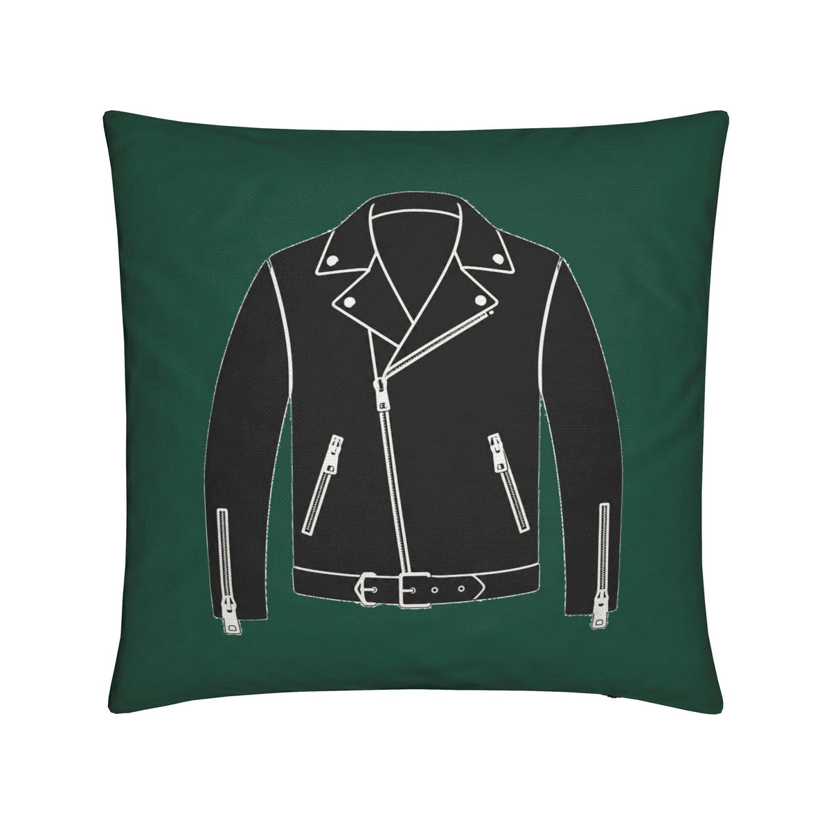 Rebel Riot - Leather Jacket Cushion - Ivy
