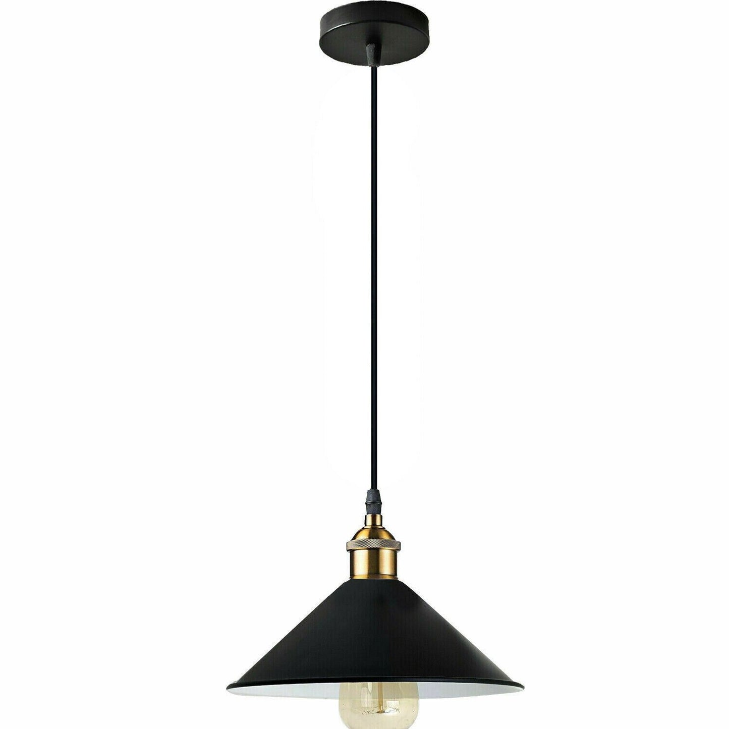 Retro Industrial Black Ceiling Pendant Light Metal Lamp Shade