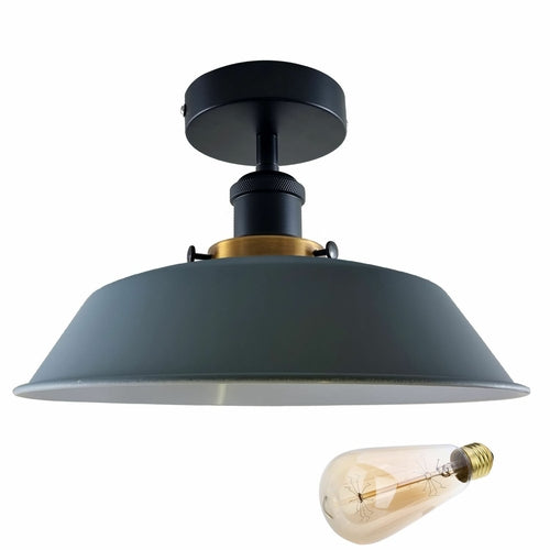 Modern Ceiling Light Fitting Flush Mount Light Metal Shade