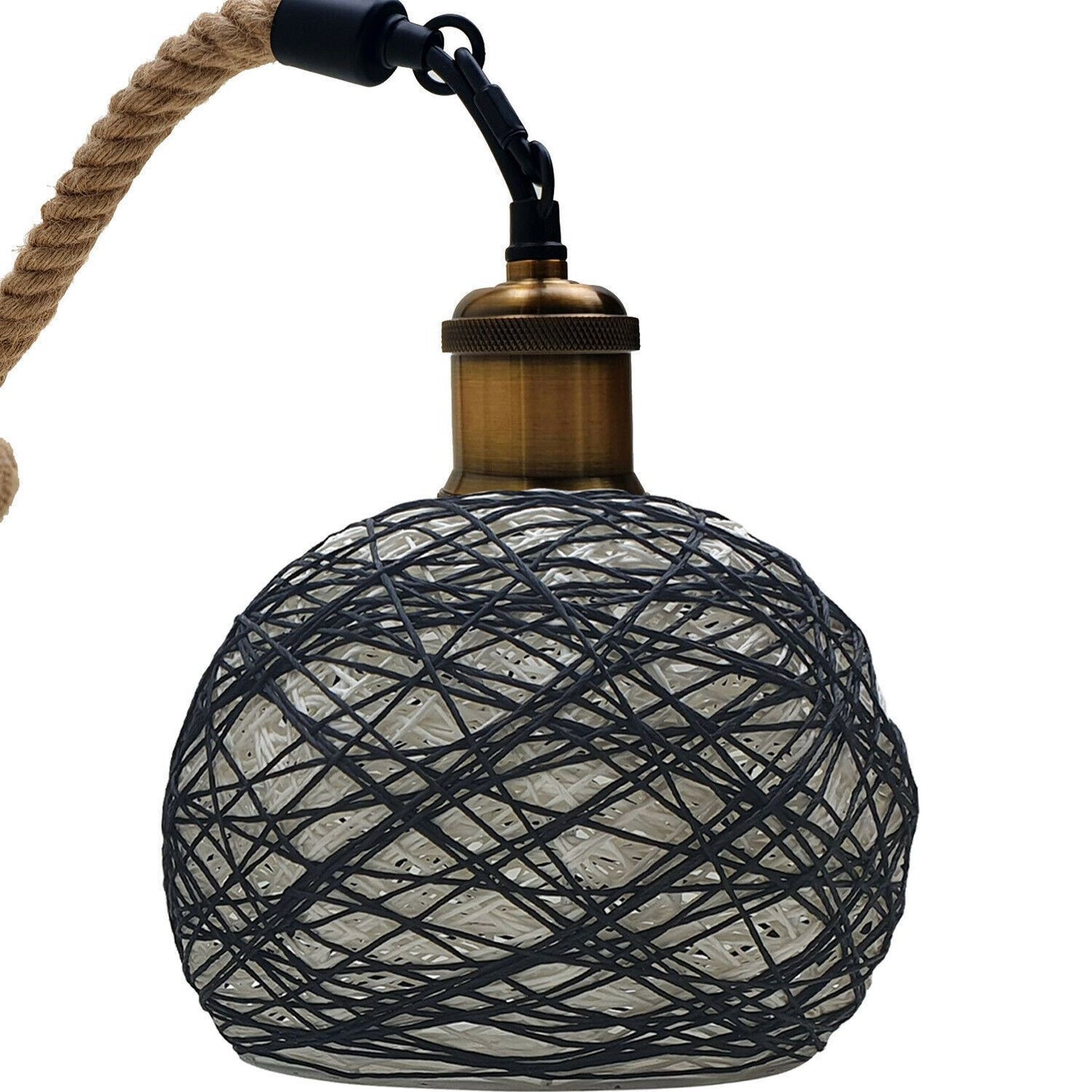 Rattan Ceiling Light lamp Hanging Hemp Rope Pendant Lamp Shade