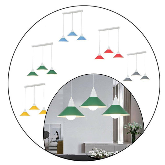 3 Head Modern Chandelier Pendant Light Shade Colour Ceiling Pendant