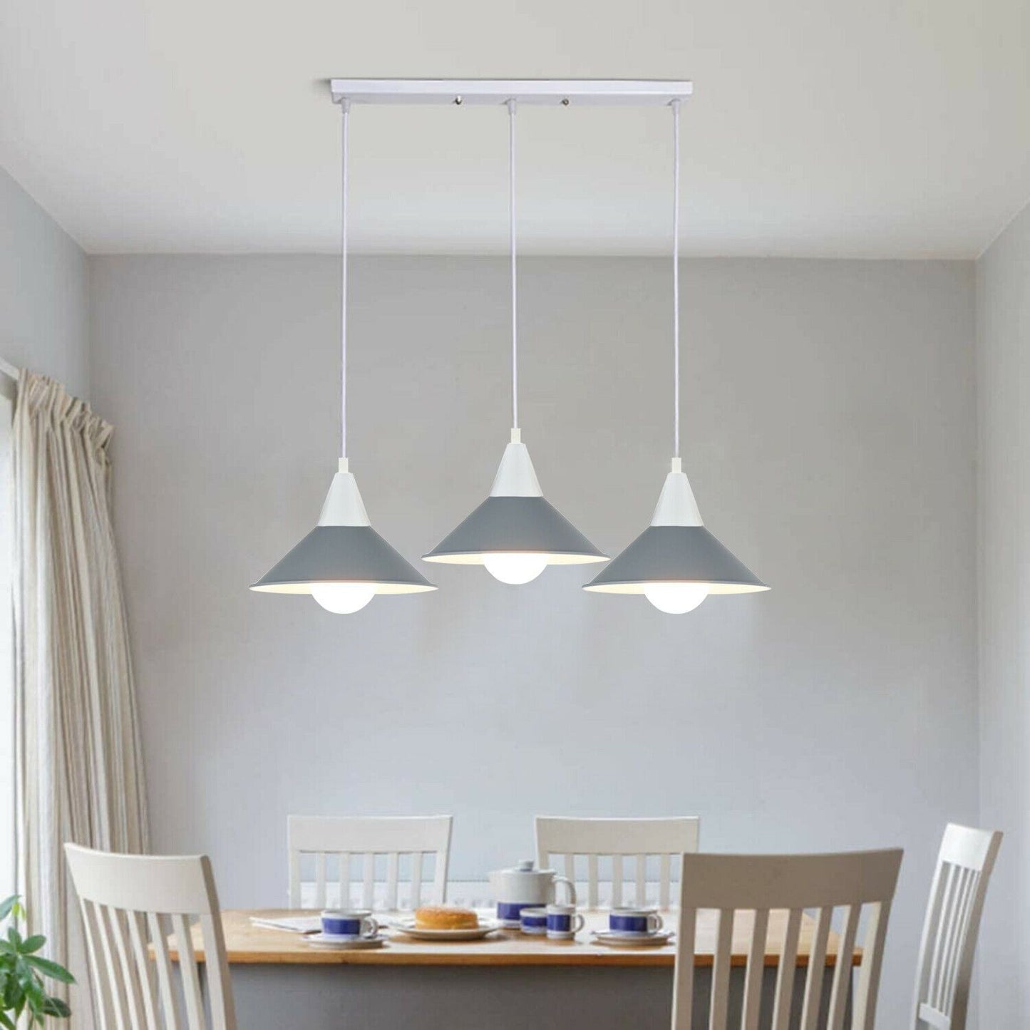 3 Head Modern Chandelier Pendant Light Shade Colour Ceiling Pendant