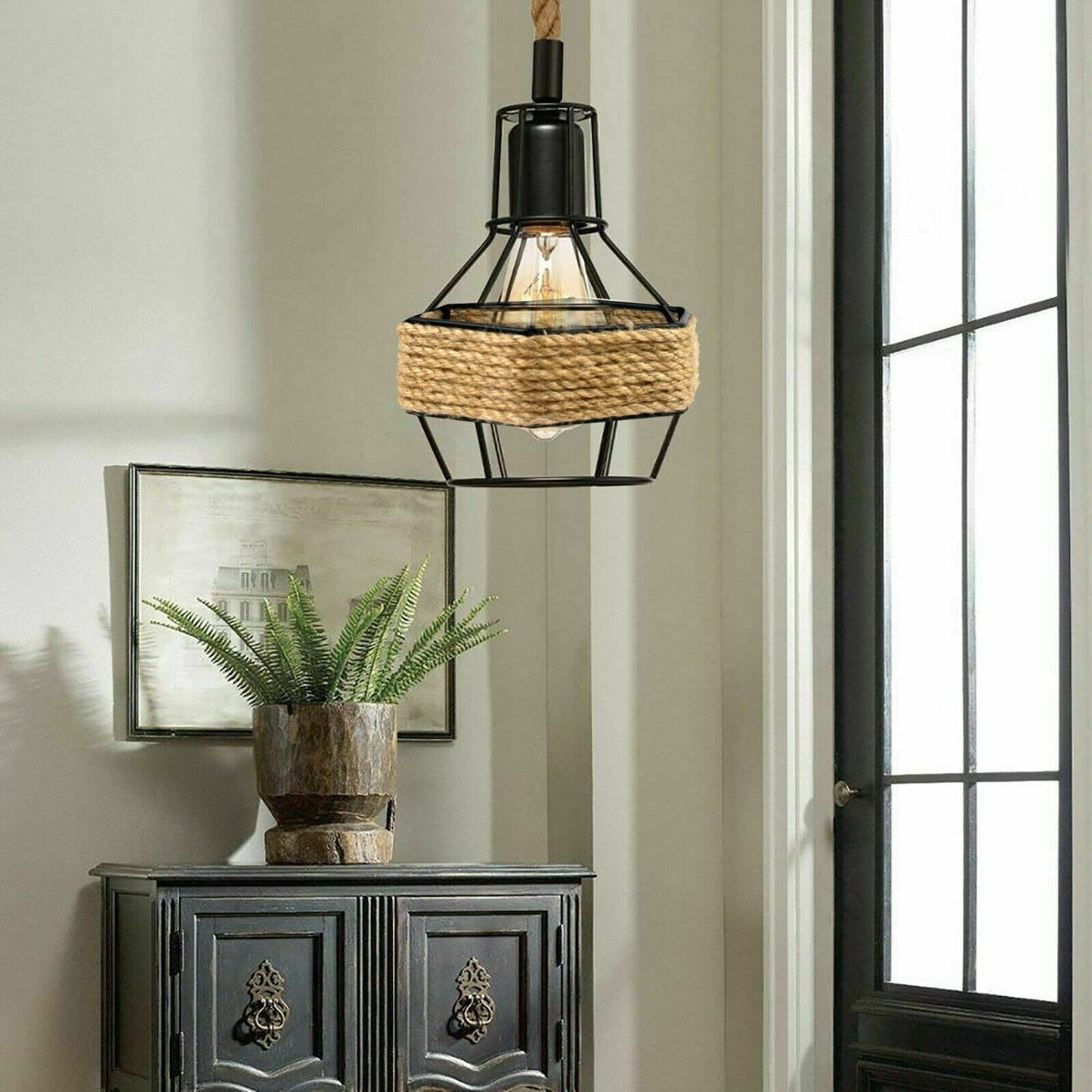 Retro Industrial Vintage Suspended Metal Shade Ceiling Pendant