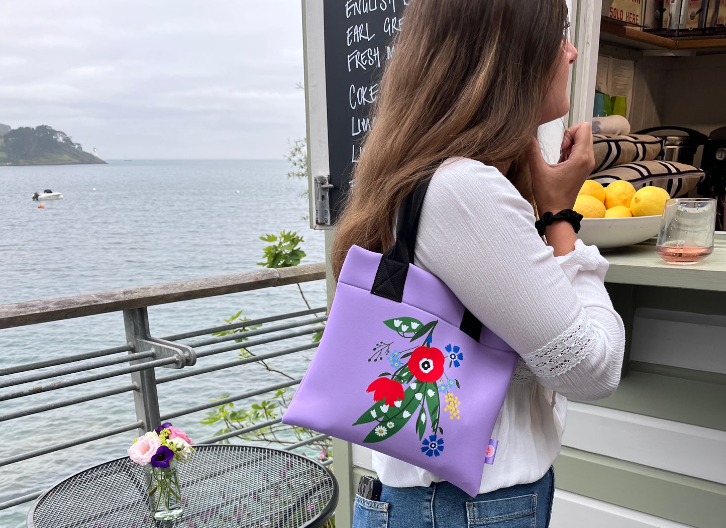 Posy Riot - Poppy Ardevora - Lush Lilac - Neoprene Handbag